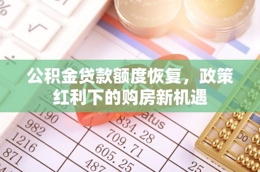雷州公积金贷款额度恢复，政策红利下的购房新机遇