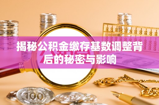 雷州揭秘公积金缴存基数调整背后的秘密与影响