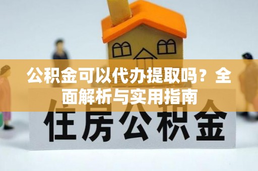 雷州公积金可以代办提取吗？全面解析与实用指南