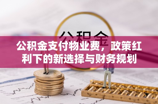 雷州公积金支付物业费，政策红利下的新选择与财务规划