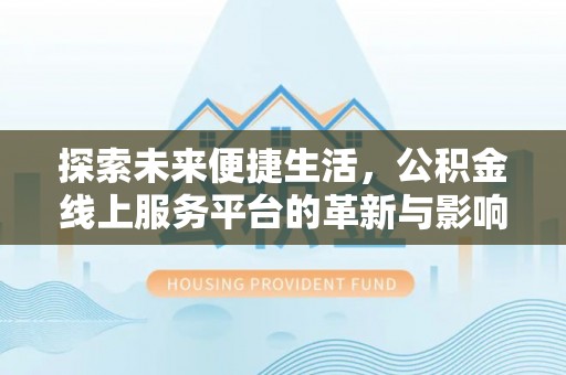 雷州探索未来便捷生活，公积金线上服务平台的革新与影响