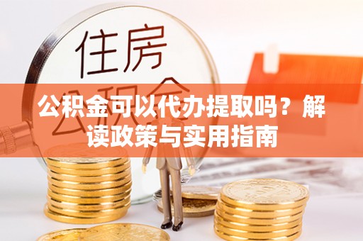 雷州公积金可以代办提取吗？解读政策与实用指南