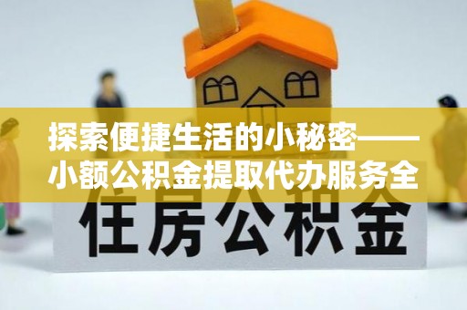 雷州探索便捷生活的小秘密——小额公积金提取代办服务全解析