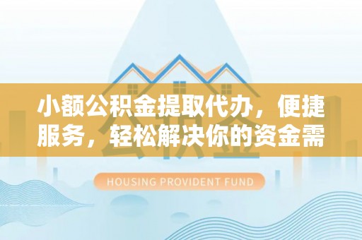 雷州小额公积金提取代办，便捷服务，轻松解决你的资金需求