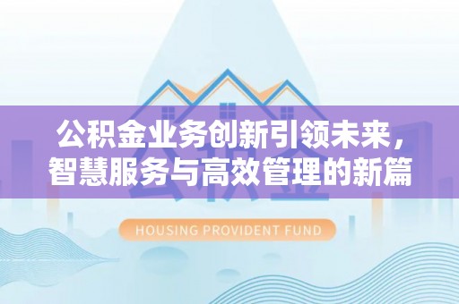雷州公积金业务创新引领未来，智慧服务与高效管理的新篇章
