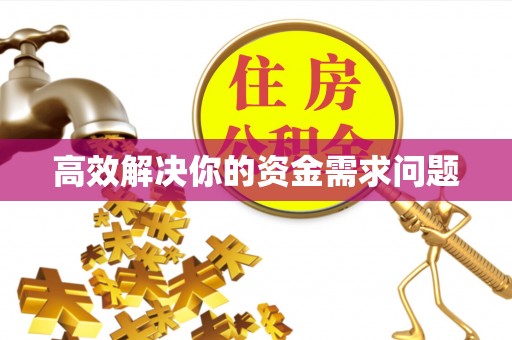 雷州高效解决你的资金需求问题