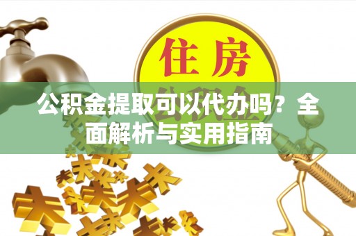 雷州公积金提取可以代办吗？全面解析与实用指南