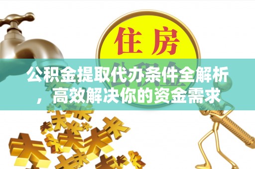 雷州公积金提取代办条件全解析，高效解决你的资金需求