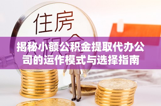 雷州揭秘小额公积金提取代办公司的运作模式与选择指南